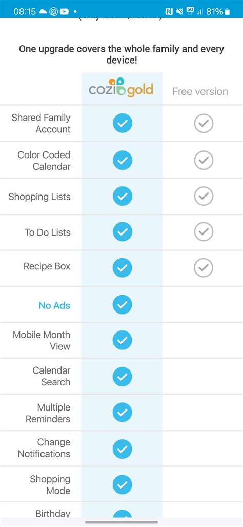 Cozi has suddenly locked the widget behind a subscription.
